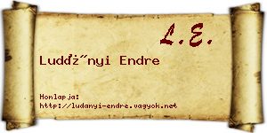 Ludányi Endre névjegykártya